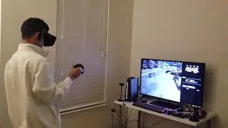 Blaine playing Robo Recall on Oculus Rift Touch