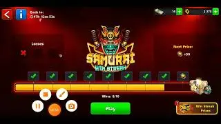 samurai win streak ring new cue #8ballpool #samurairing