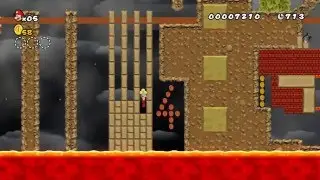 NSMBW Custom Level [9 keys/no ©] Mt. Vesuvio Dragon Coaster Frenzy [v2] New Super Mario Bros Wii