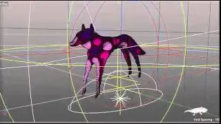 Animación Lobo flotante- cinema 4d (C4D) Vray