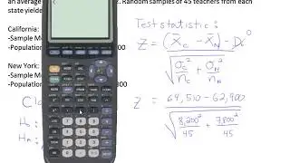 Z Test for the Difference between Two Means from the Ask the Professor Portion of STATSprofessor.com