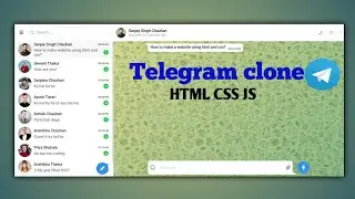 Telegram Clone Using html css and javascript | Telegram Web Clone in  HTML & CSS