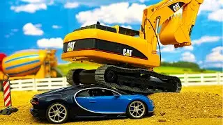 TOP Diy Bugatti Chiron Crash I Diy Excavator Rescue Mission I Diesel motor I Diy project
