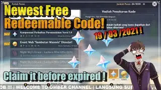 Newest Redeemable Code | Free Primogems + Mora | Genshin Impact Global 1.4