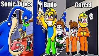TODOS LOS JUEGOS DE HACER FILA en Roblox (SONIC, CIELO, BAÑO)