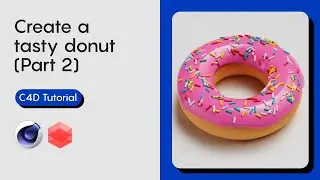 Adding sprinkles to our donut procedurally! | Beginner | Cinema 4D | Redshift