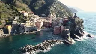 Drone flight over Vernazza Cinque Terre, Italy - DJI Mavic Pro