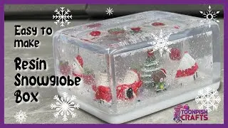 Ice cube resin snow globe is easy