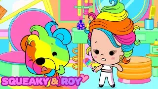 Squeaky & Roy | Rainbow hair for Halloween? 🎃👻 | Cartoons and videos for kids | #magic #halloween