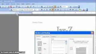 Creating a Horizontal Line in MS Word