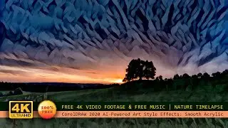 LIVING PICTURES #3 | FREE VIDEO FOOTAGE 4K & MUSIC | CorelDRAW 2020 AI-Powered Art Style Effects