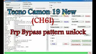 Tecno Camon 19 New(CH6I) Frp Bypass pattern unlock by umt