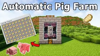 99% AUTOMATIC Pig farm Minecraft 1.20! (Bedrock | Java)