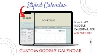 Styled Calendar | Custom Google Calendar for ANY website