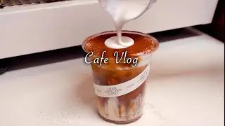 Cafe vlog / 빗소리도 뚜까 패는 카페 브이로그 / 음료 제조 영상 ASMR / 1시간 모음집 /귀르가즘/잠잘오는 영상/카페 브이로그/NO BGM