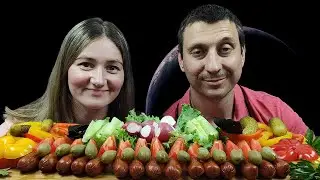 МУКБАНГ АЛЬПИЙСКИЕ КОЛБАСКИ С ОВОЩАМИ | MUKBANG ALPINE SAUSAGE WITH VEGETABLES 