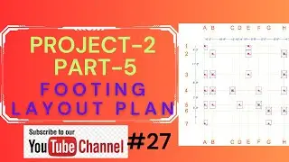FOOTING LAYOUT PLAN in AutoCAD |8 marla house plan | Project-2 | part-5| Class#27