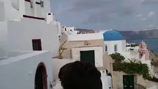 panorama of the northernmost Oia area on Santorini Island