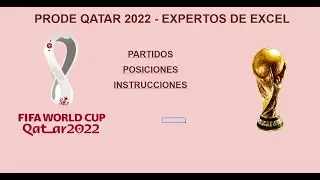 El mejor prode Mundial Qatar 2022 en Google Sheets / Excel