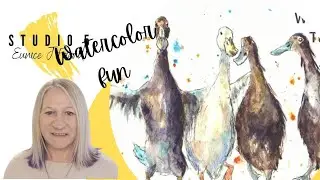 Come and paint this fun geese watercolour Tutorial