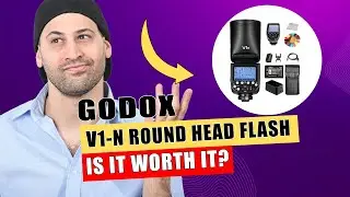 Godox V1-N Round Head Camera Flash for Nikon Flash Speedlite Speedlight Light & Godox XPro-N TTL