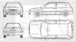 Render a blueprint from a 3d model - 3ds max technical rendering - tutorial