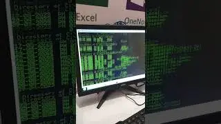 ms dos screen running command 