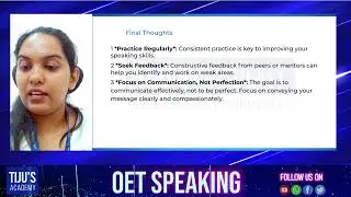 OET SPEAKING LAST MINUTE PREPARATION.