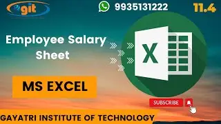 Employee Salary Sheet in MS Excel | GIT Education