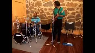 Larry on Drums with Invasion Band