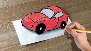 How to draw a 3d Car on paper