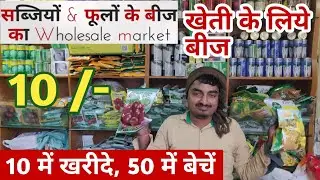 सब्जियों & फूलों के बीज का wholesale market  !! 10 में खरीदें 50 में बेचें