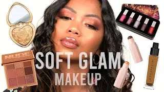 SOFT GLAM MAKEUP TUTORIAL | HUDA BEAUTY NUDE OBSESSIONS