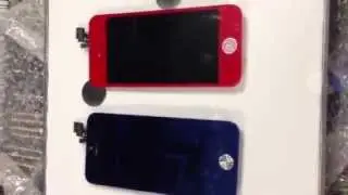 iPhone 5 Red LCD, iPhone 5 Blue mirror LCD!