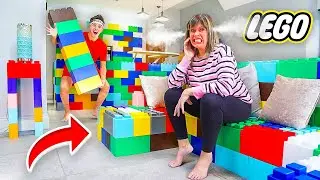 I Replaced EVERYTHING In Mom’s House with LEGOS - Prank