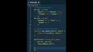 🔄 Dive into array_diff_ukey() in PHP. Discover the art of comparing arrays. #phparrays  #php