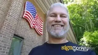 American Flag Sign Installation