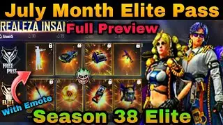 Free Fire July Month Elite Pass 2021 Full Preview | Season 38 Elite Pass🐐 