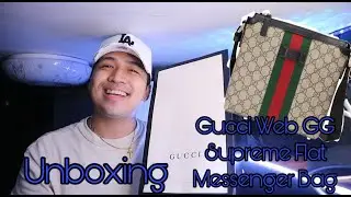 Unboxing Gucci GG Supreme Flat Messenger Bag + Review