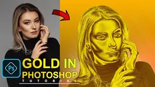 Turn anything into Golden | Golden Portrait | Photoshop Tutorial | Any Photo Golden Color Effect in