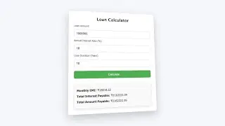 CREATING '3D LOAN CALCULATOR' || 
