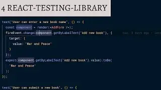 4 Intro to react-testing-library