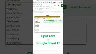 Tips 3 Split apart text in Google Sheets 