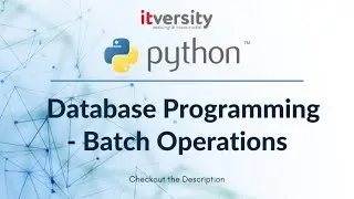 Mastering Python - Database Programming - Batch Operations - 04 Recap of Insert