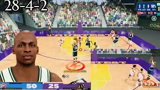Ray Allen 28pts 6/7 3pt Torches the 56TH team in the world.. 2K24 #2k24 #2kcommunity #rayallen