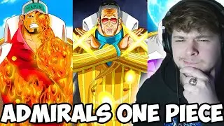 NON Anime Fan Reacts One Piece  All 7 Admirals Explained! (godlike powers)