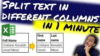 🆎➡️🅰️🅱️ How to split text into columns in Excel in 1 minute