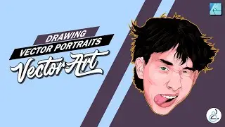 Affinity Designer 🎨 | Drawing Vector Portrait with Huion Kamvas 22