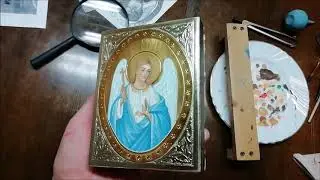 Рукописная икона «Ангел Хранитель»