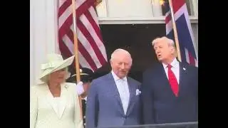 King Charles III , the Queen Camill, President Trump and First Lady Melania Trump 